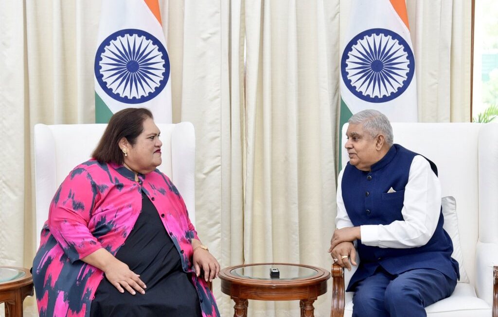 उपराष्ट्रपति जगदीप धनखड़ से नोरू की उच्चायुक्त ने की मुलाकात