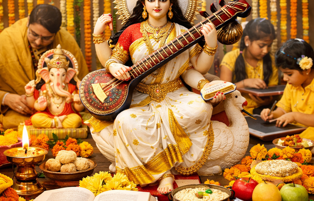 बसंत पंचमी 2026: ज्ञान, विद्या और कला की अधिष्ठात्री देवी माँ सरस्वती की आराधना का महापर्व