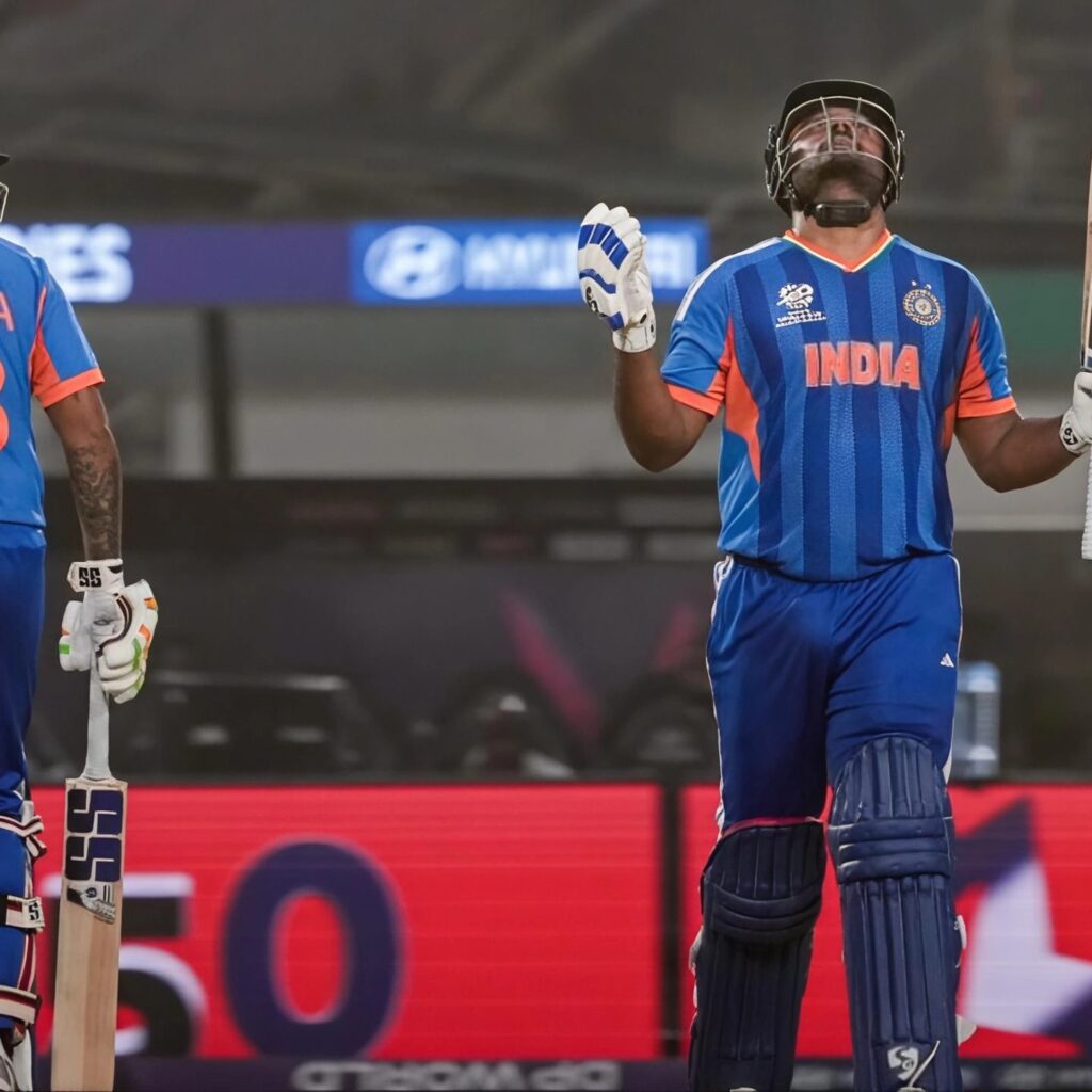 संजू का सुपर शो, भारत सेमीफाइनल में — 97 की ऐतिहासिक पारी से वेस्टइंडीज पर 5 विकेट से जीत